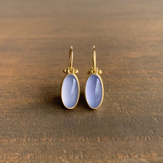 Encantadores Aretes de Mondstein Lila Vintage