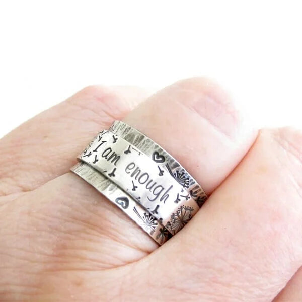 Anillo de meditación con diseño de diente de león