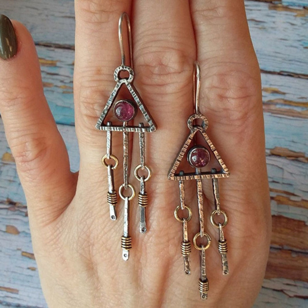 Pendientes vintage egipcios de diseño único