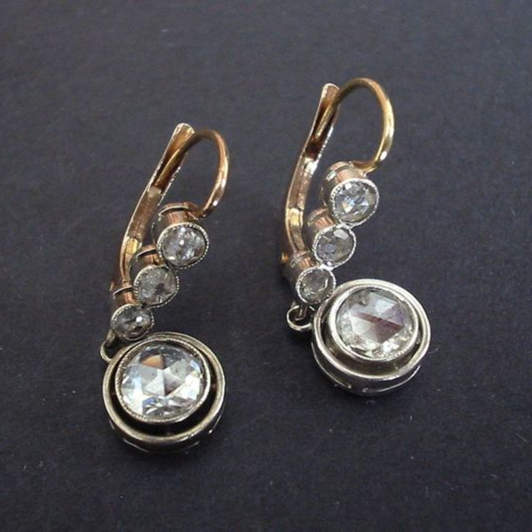 Pendientes Vintage Elegantes con Zircón en Oro