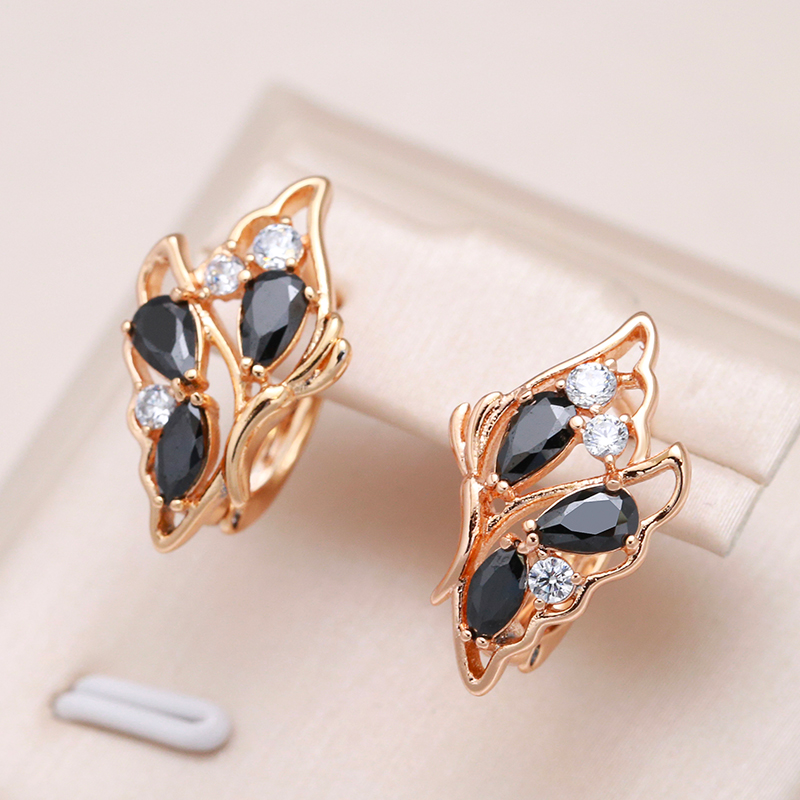 Pendientes de cristal negro elegantes para un look glamuroso