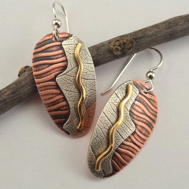 Pendientes de plata vintage encantadores del desierto