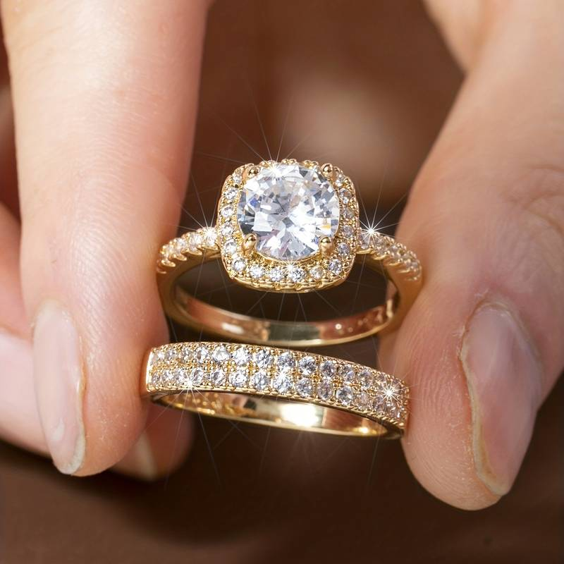 Anillos Vintage Elegantes en Acabado Dorado