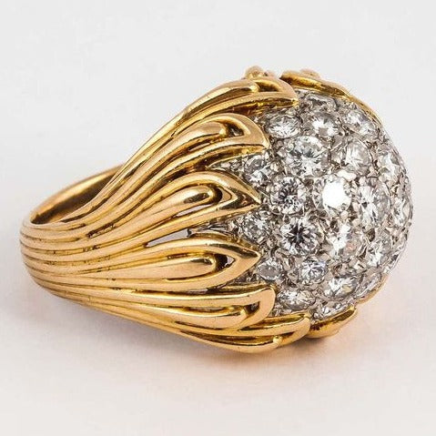 Anillo Vintage Glamoroso en Acabado Dorado