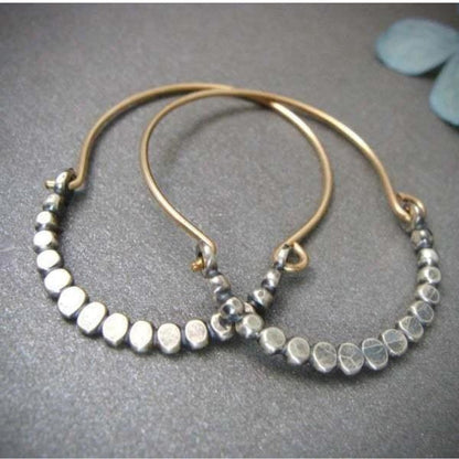 Pendientes Boho elegantes de metal cúbico de alta calidad
