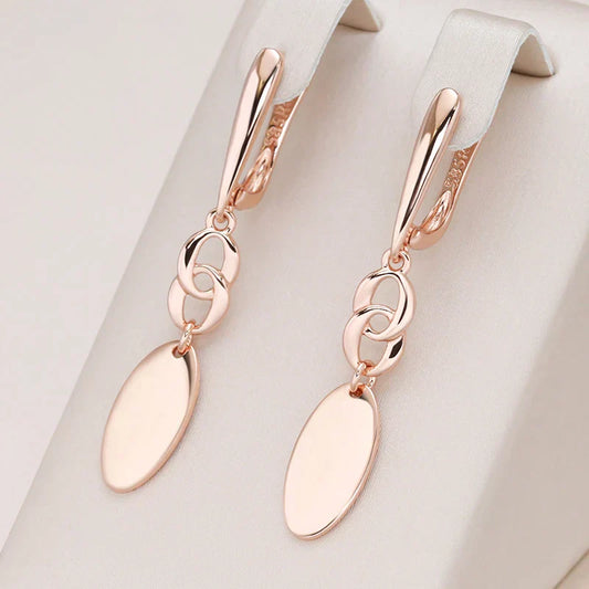 Pendientes Exquisitos Baño de Oro Rosa