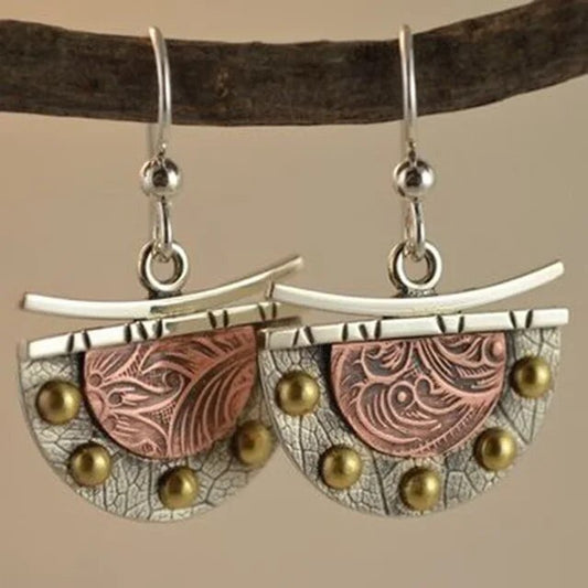 Pendientes Halbmond Vintage Braun Elegantes