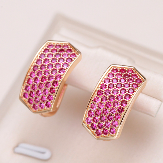 Elegantes Pendientes de Cristal Rosa para un Glamour Atemporal