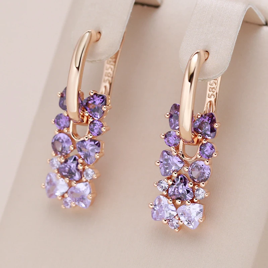 Aretes Lila Elegantes para un Toque de Glamour