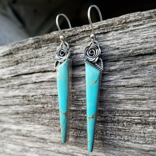 Pendientes de turquesa atemporales en estilo vintage