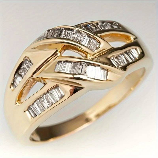 Anillo vintage fascinante con un brillo único
