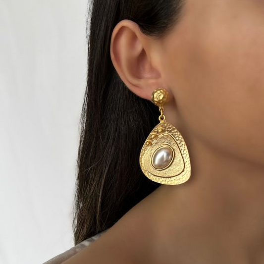 Pendientes de perlas vintage en oro - Elegancia atemporal para cualquier ocasión